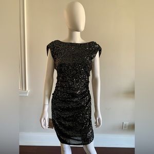 NWT Le Chateau Sequin Dress in Black